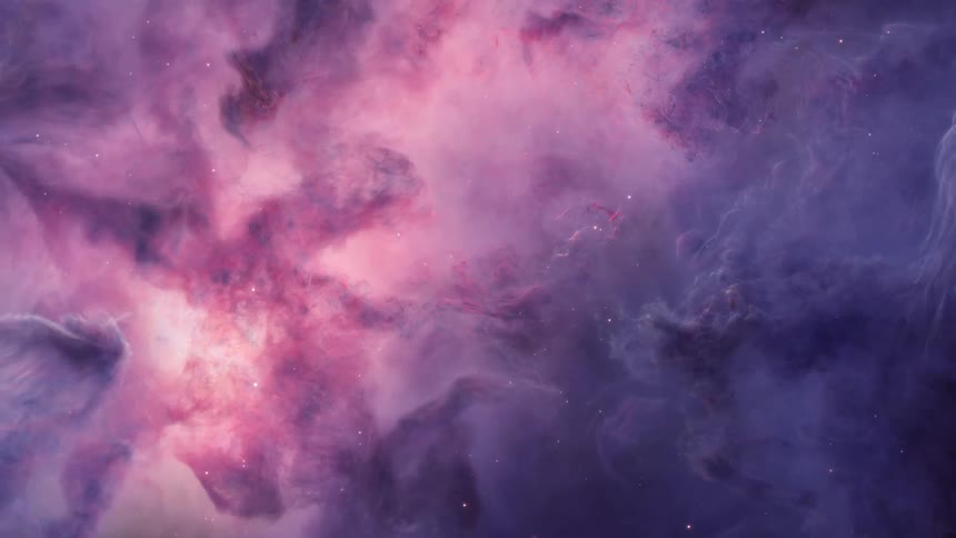 Abstract nebula of bright pink and purple coloring