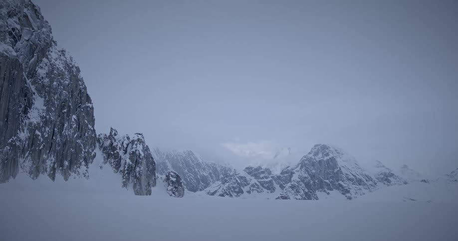 In the winter snow is covering the mountains and its surrounding