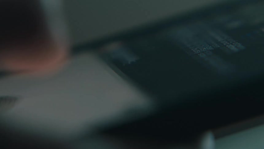 A person scrolling a smartphone screen
