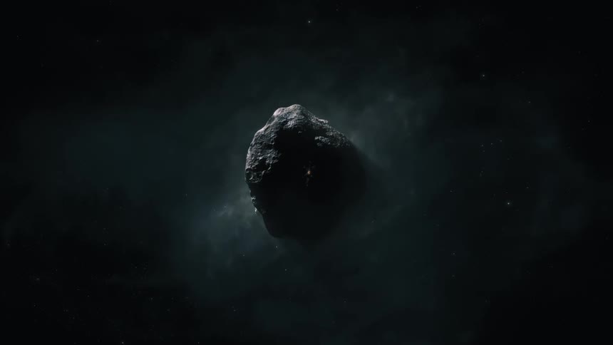 Settled asteroid in space