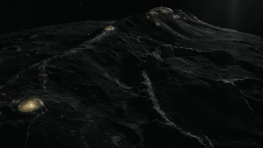 Domed cities along the equatorial ridge on Saturn's moon Iapetus
