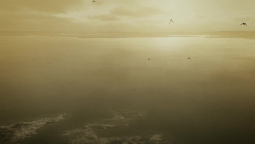 Astronauts in wing suits flying on Saturn's moon Titan