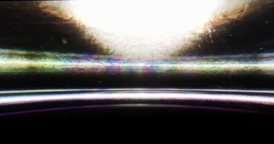 In the darkness there is a bright right of light with more light above