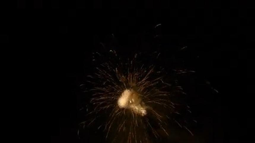 Fireworks light up the sky at night