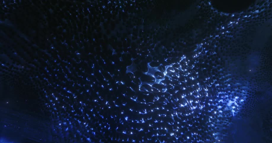 The liquid has many holes in it