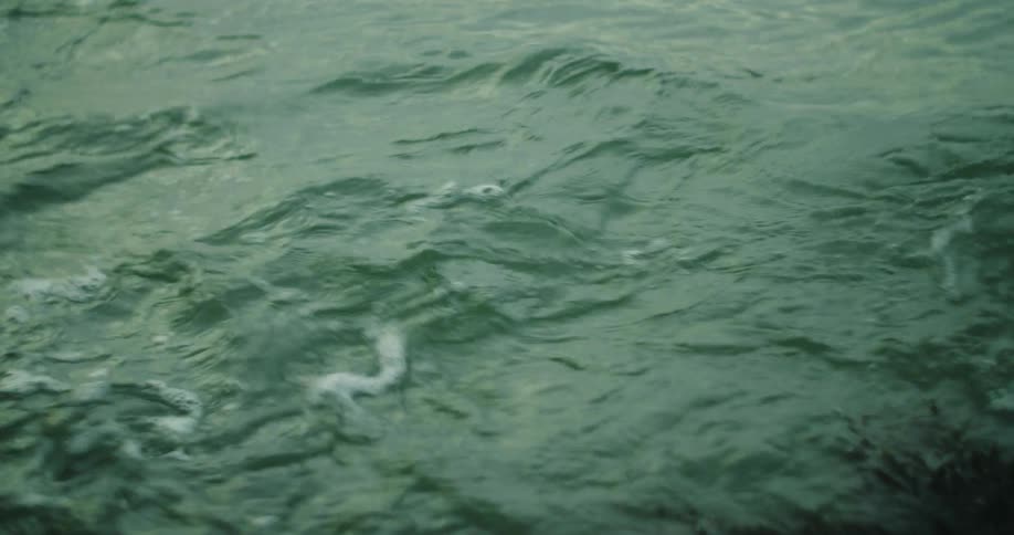 Foam in sea water with gentle waves