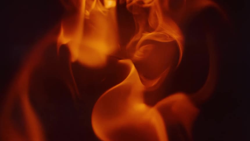 A rolling flame