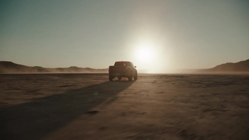 A pick up truck in the desert