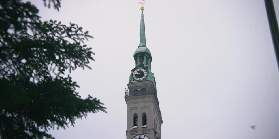 A church clock tower
