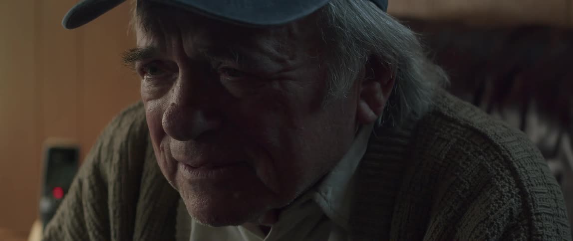 A clip of an old man having a conversation