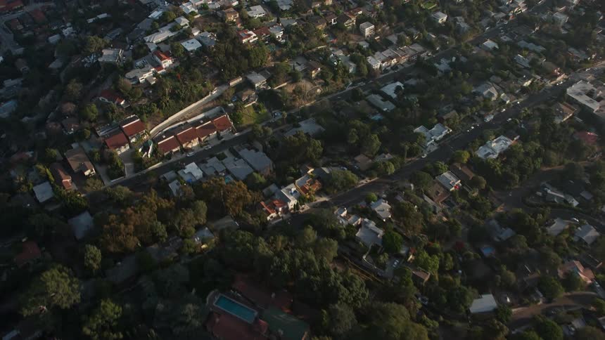 Numerous residential buildings line streets of this sprawling neighborhood