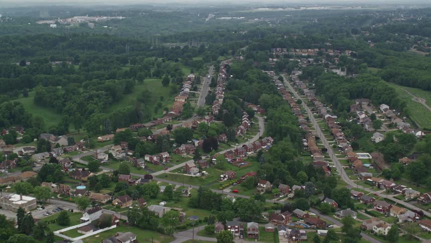 The suburbs are surrounded by trees