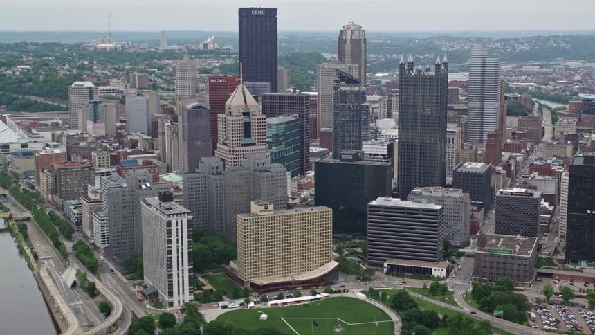 Aerial view of the city of pittsburgh