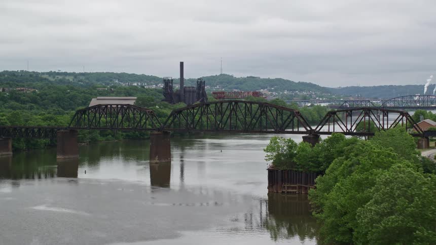 Aerial view of the pinkertons landing bridge