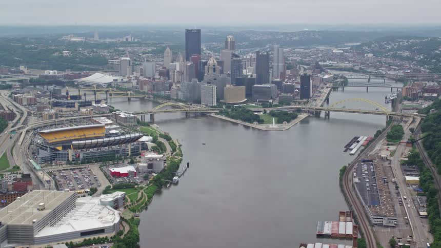A river runs through the city