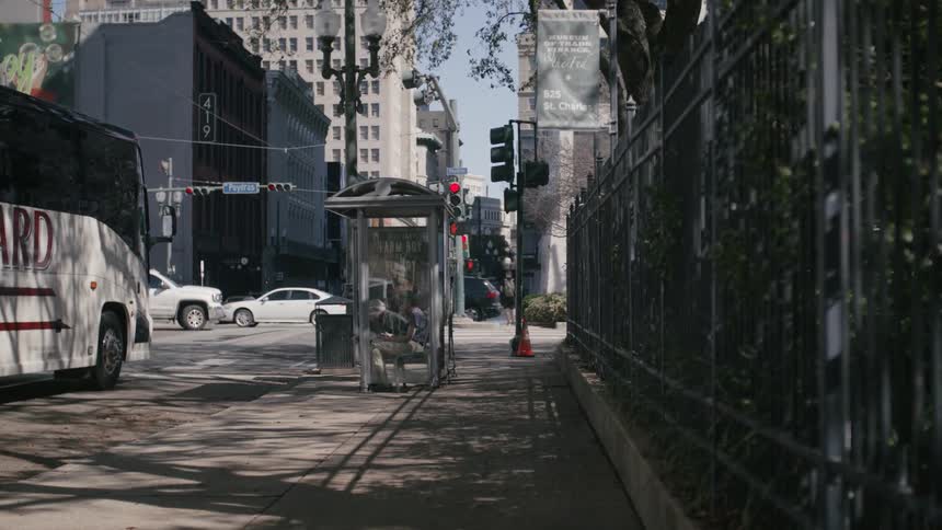 City street with vehicle traffic during the day