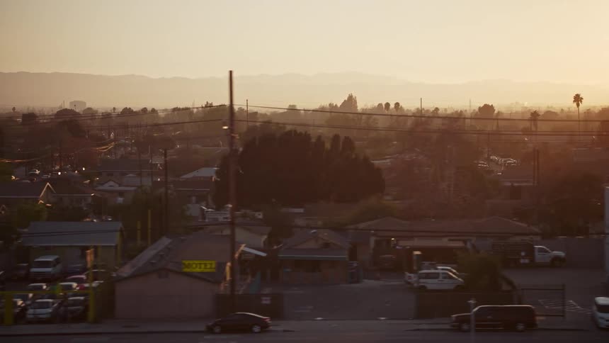A morning footage of a city