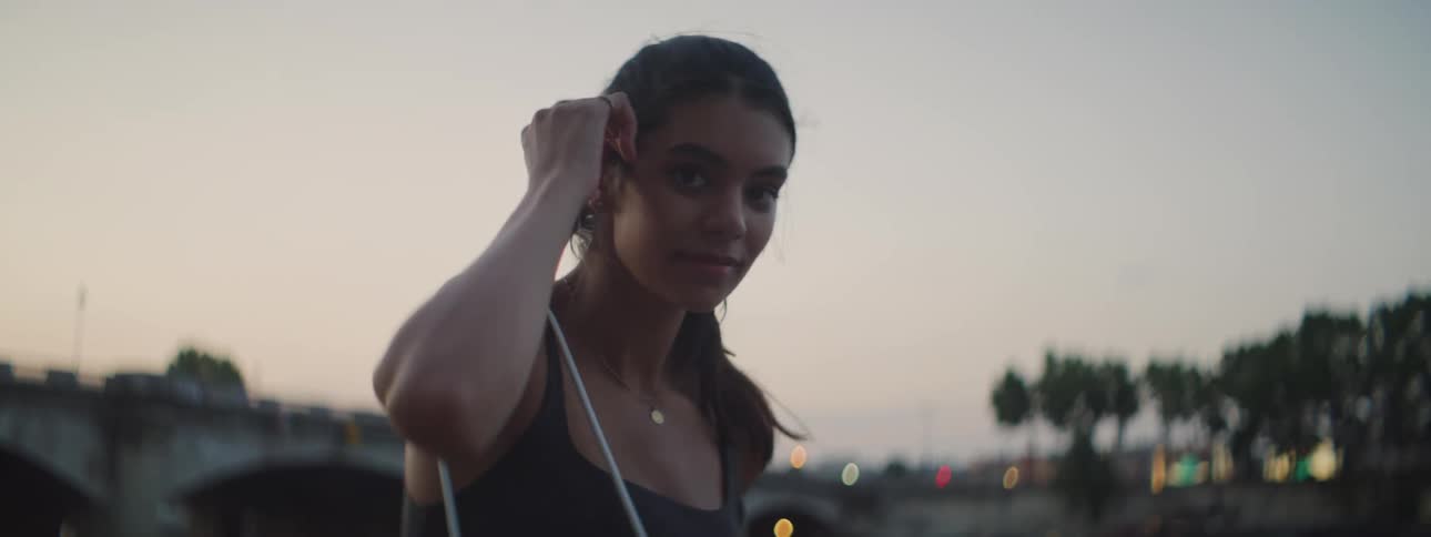 A teenager poses