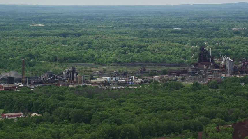 A refinery in a rural area