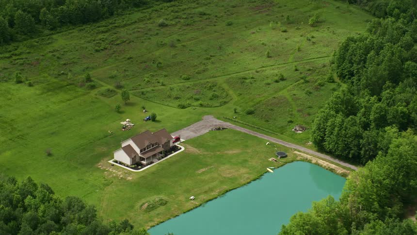 A large house in a rural area