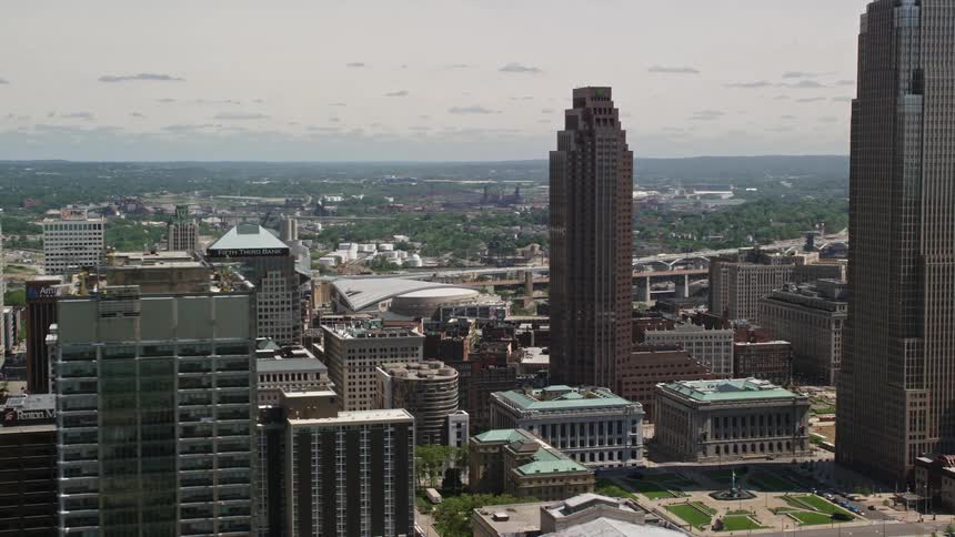 An aerial clip of a metropolis