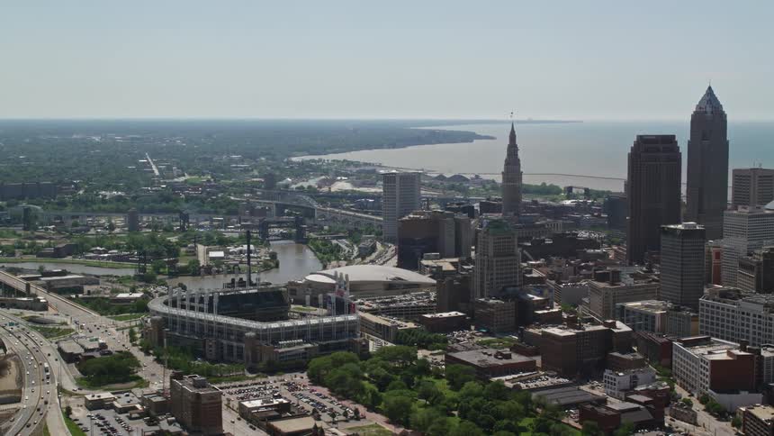 A city is on the shore