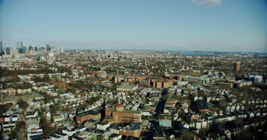 A vast suburban area near a city