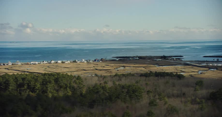 A small village on a coast