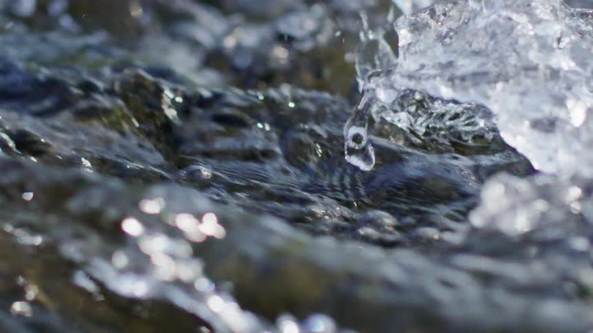 The stream is running outside