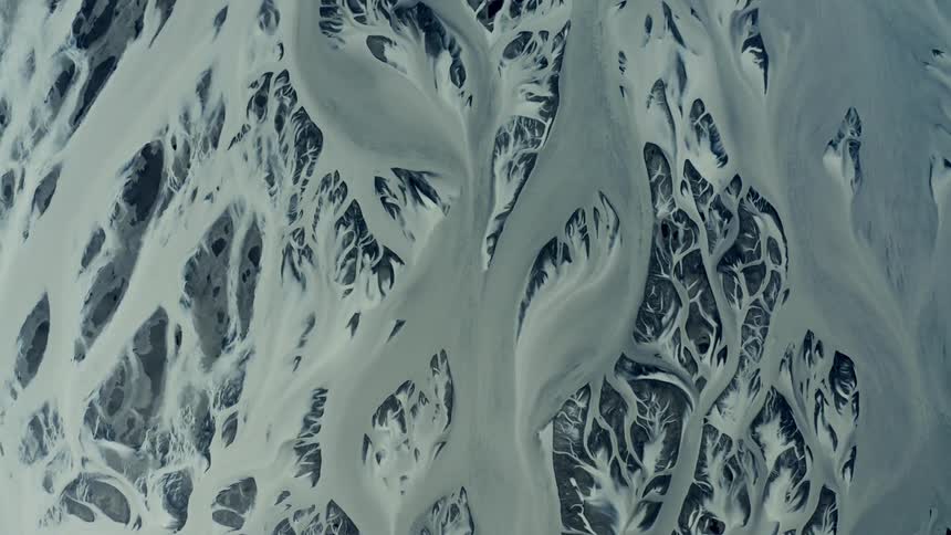 Wind blows fog and reveals a river