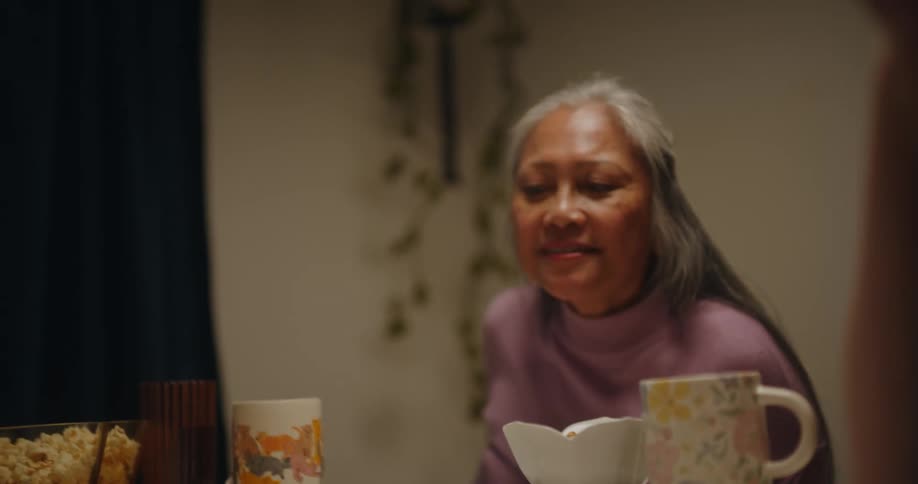 Friends play a game at the table