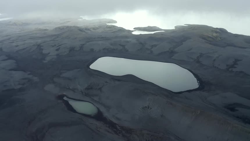 Lakes on a large plain