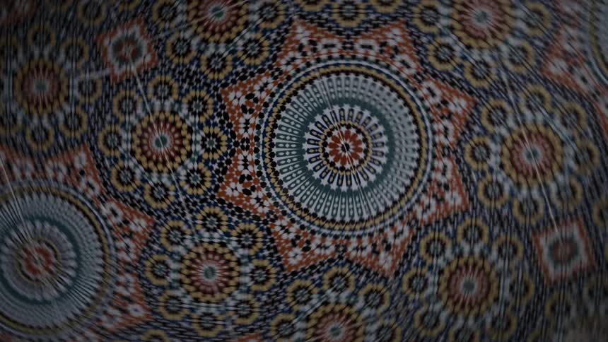 Architecture of artistic ceramics with patterns
