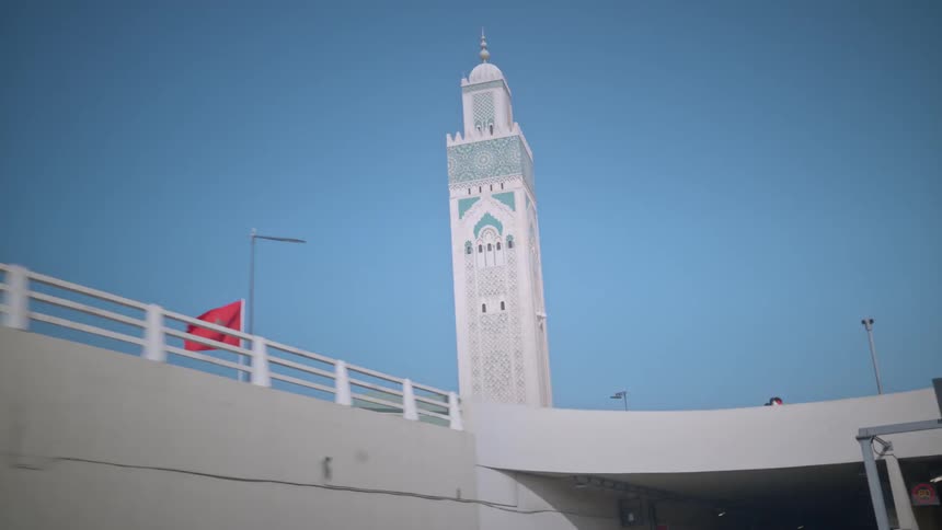 A clip of a citys monumental tower