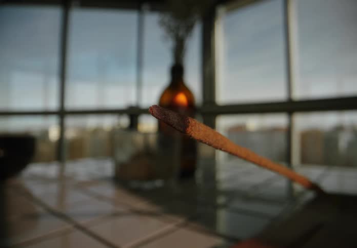 A close up clip offire lighter