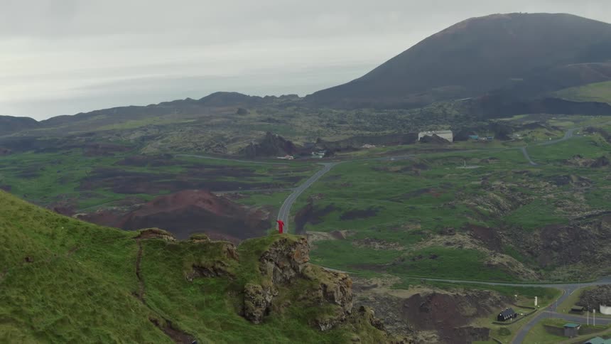 A road is paved through the valley of the landscape
