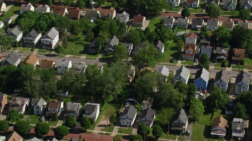A large suburban area