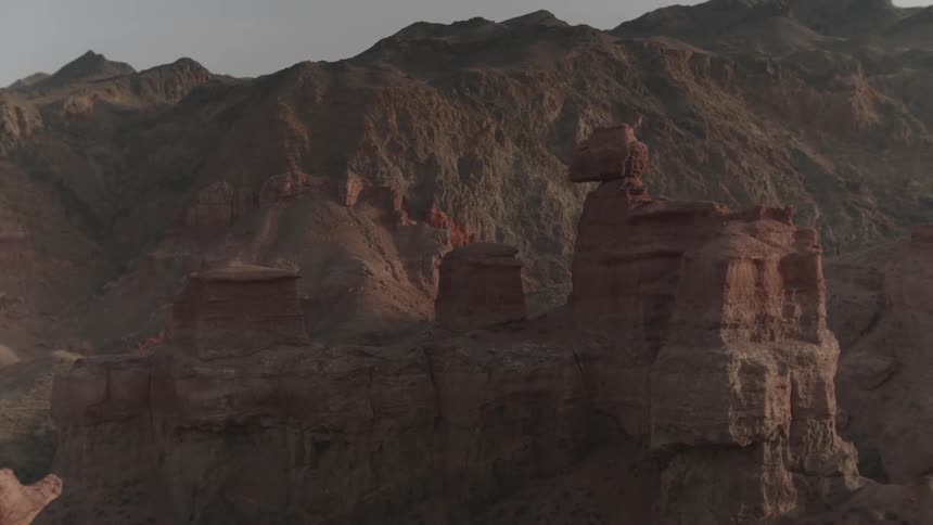 Geological rocks in canyons