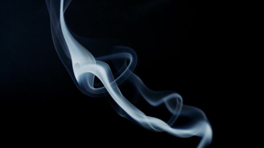 Smoke changes shape as it rises