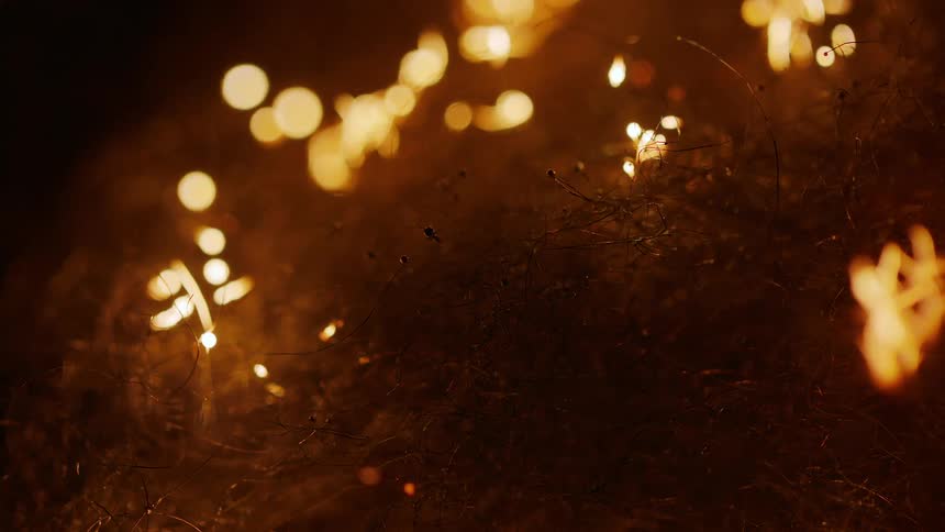 Sparks start small fires in grass