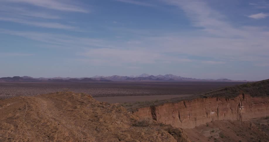 The desert is long and flat