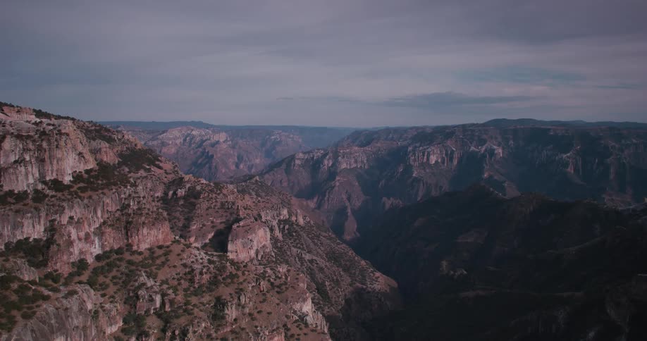 The grand canyon at dusk