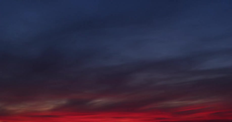 Wide view of the atmosphere while the sun is setting
