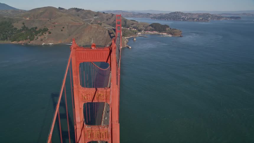 Traffic flows over the long bridge