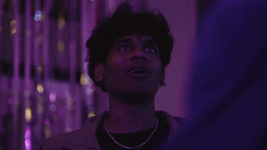 A man is talking to someone