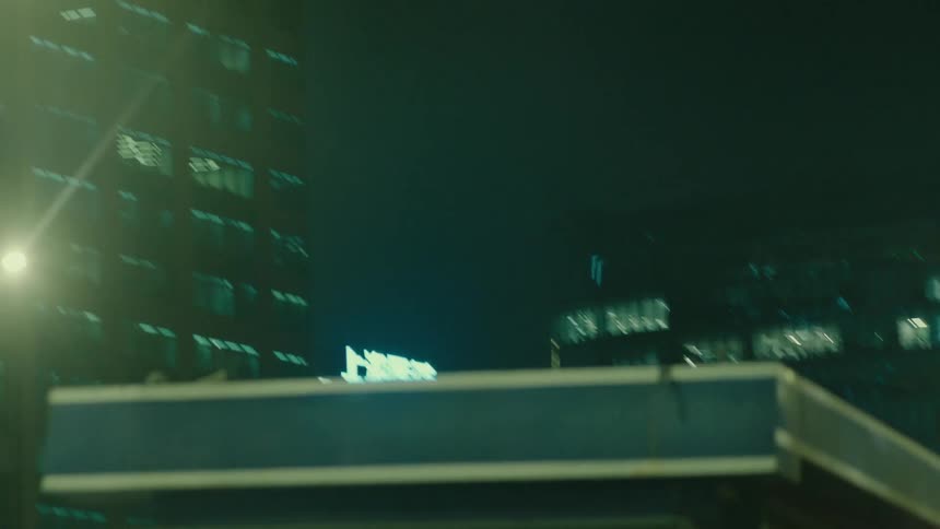 Lights brighten up a city at night