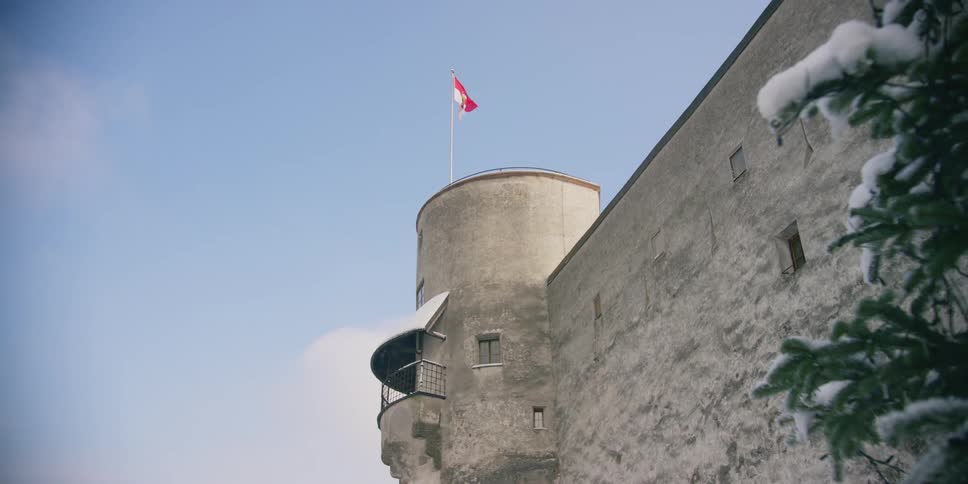 An observation tower atop the Hohensalzburg Fortress, Salzburg, Austria