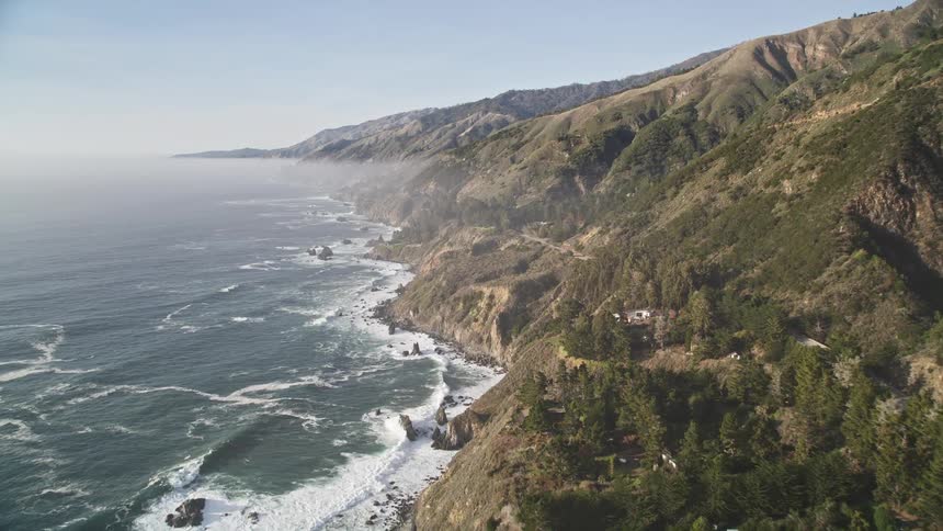 Mountains line the coast