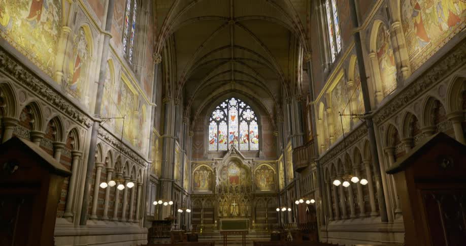 Interior of the keble college chapel in oxford