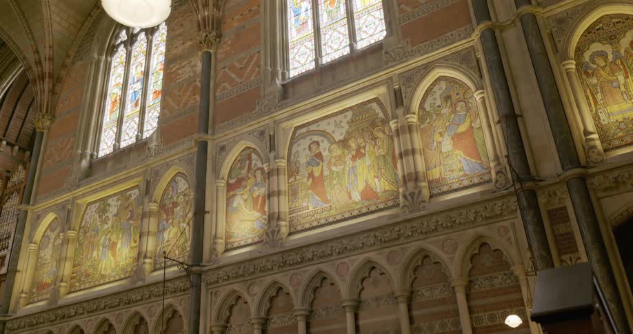 Interior of the keble college chapel in oxford